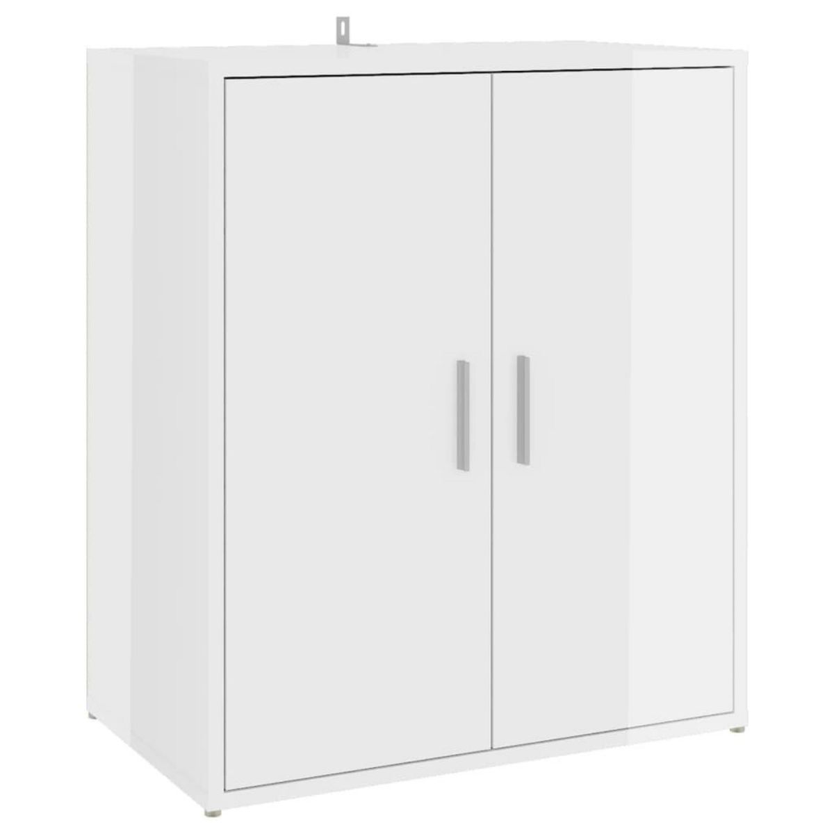 VIDAXL Armoire a chaussures Blanc brillant 60x35x70 cm Bois ingenierie