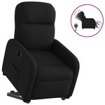 VIDAXL Fauteuil inclinable electrique noir tissu
