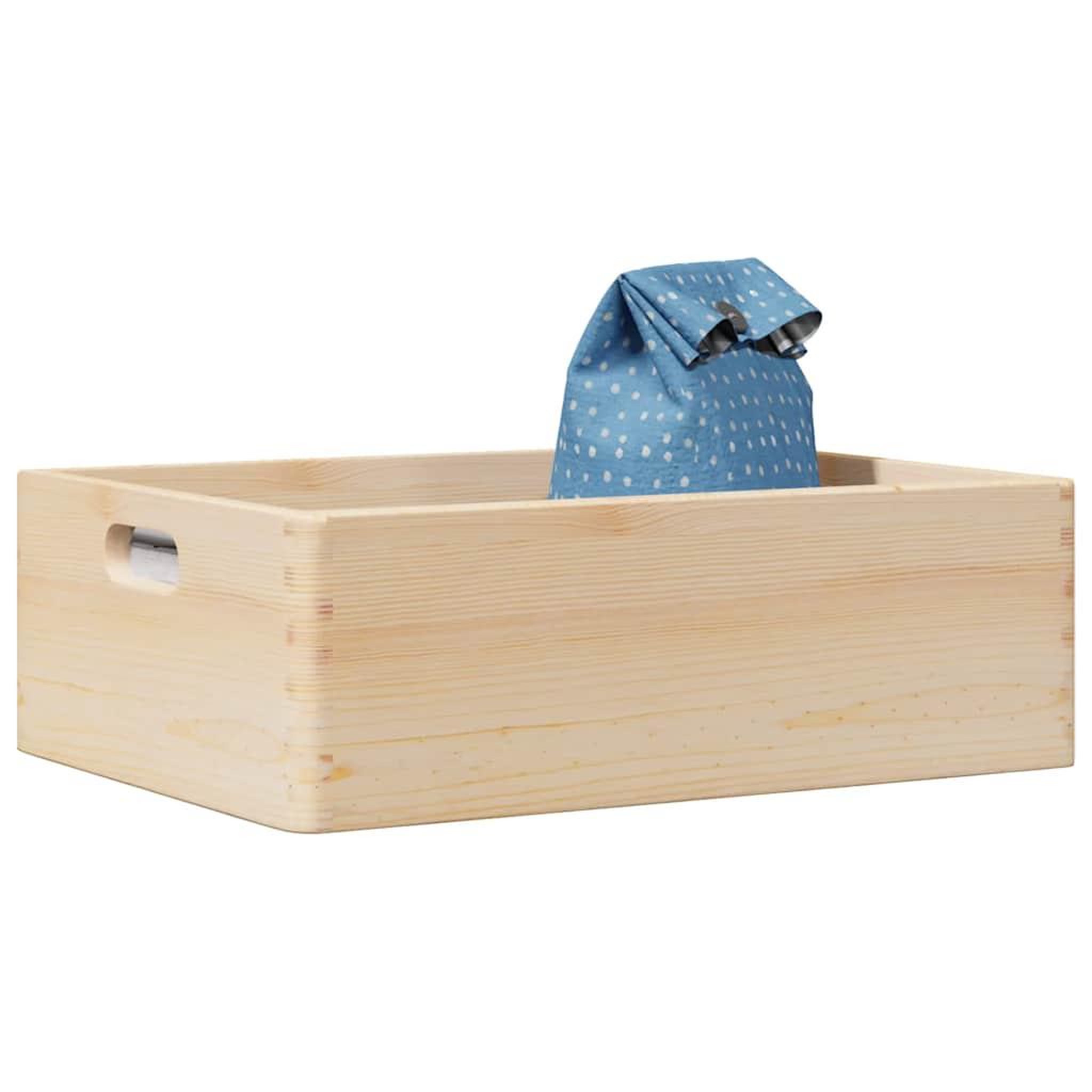 VIDAXL Boîte en bois avec poignees 40x30x13 cm bois de pin massif