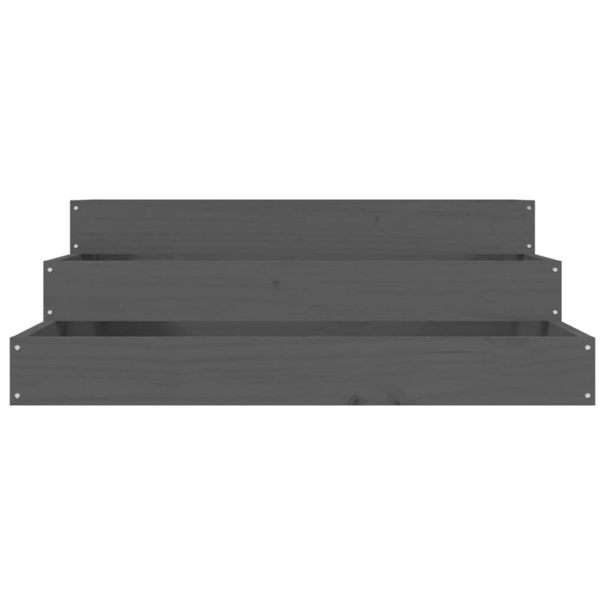 VIDAXL Jardiniere Gris 78x78x27 cm Bois massif de pin