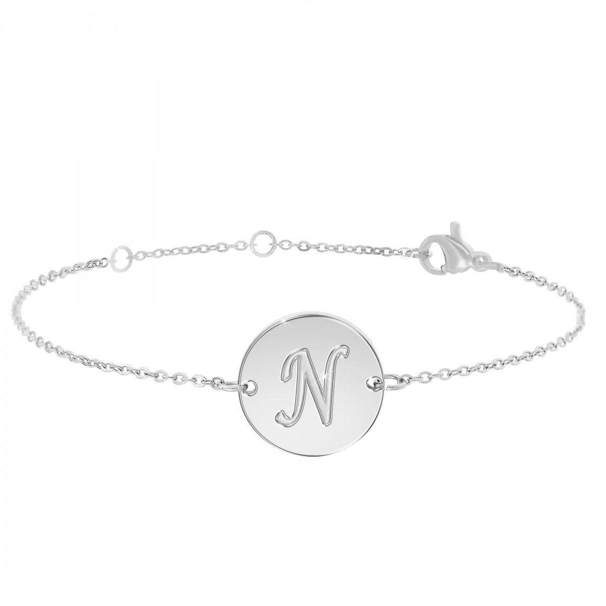 SC CRYSTAL Bracelet lettre N en acier inoxydable par SC Crystal