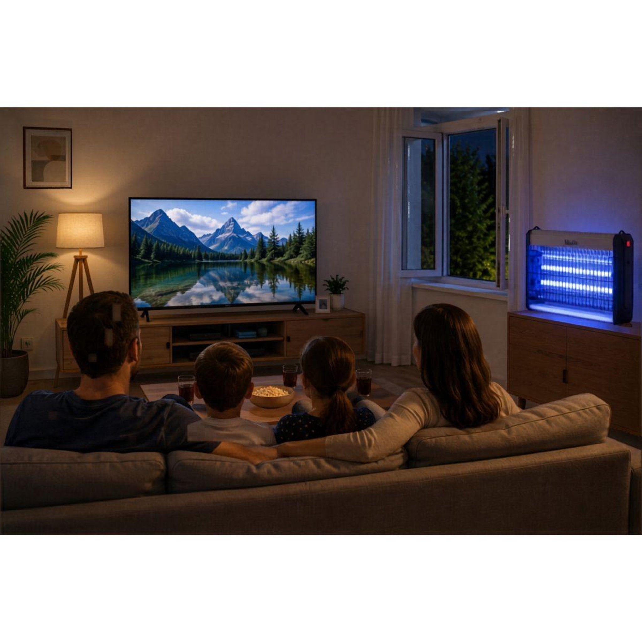 Voir la diapositive 6 : INTEC Lampe Anti Moustique Intérieur Extérieur 2500V Technologie LED 10W Surface 80m2 Elimine Mouches Moucherons & Insectes volants