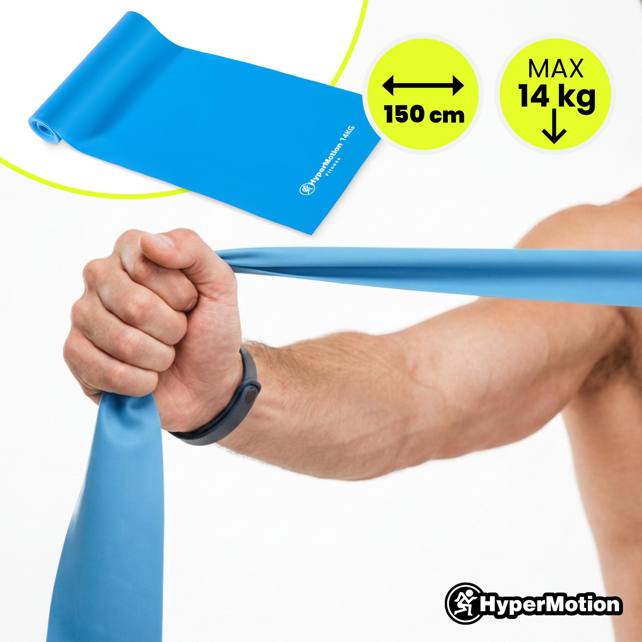 Voir la diapositive 3 : HYPERMOTION Kit 4 bandes de résistance hommes HyperMotion 14 à 28 kg musculation