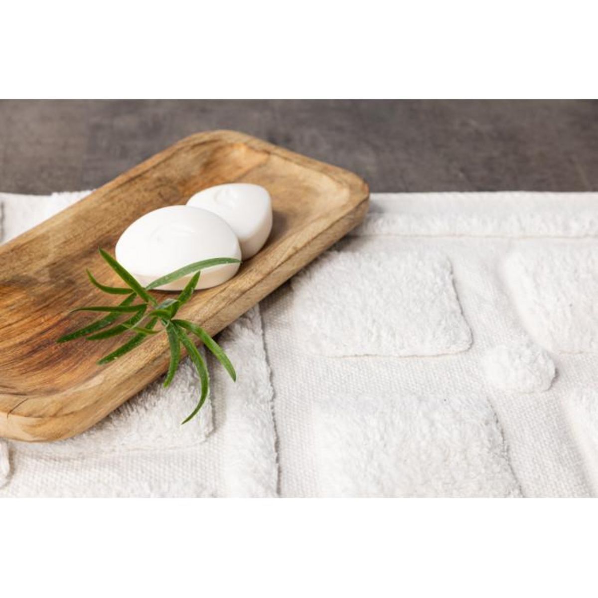 Paris Prix Tapis de Salle de Bain  Putte  60x90cm Blanc