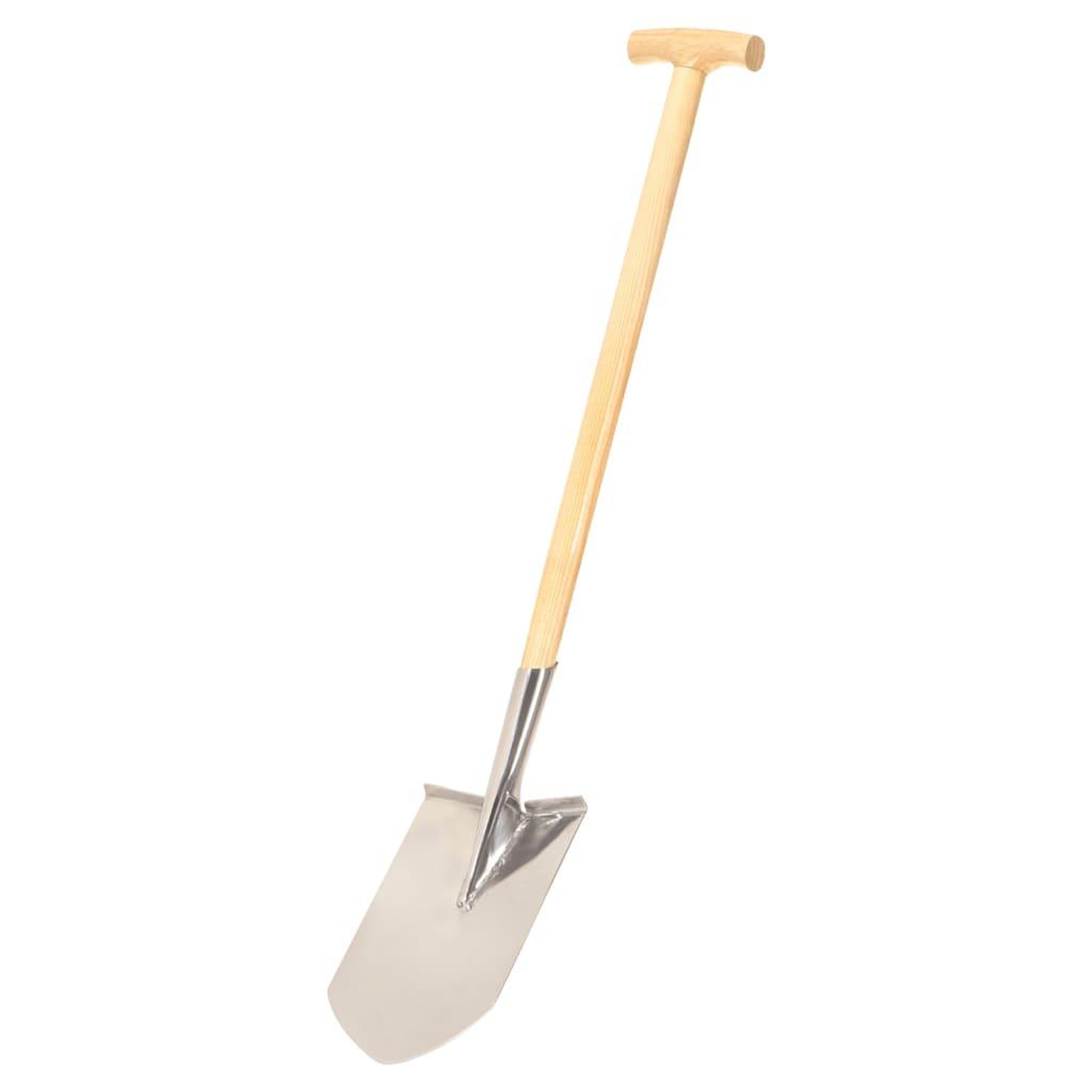 Voir la diapositive 1 : VIDAXL Pelle a pointe de jardin avec poignee en T Inox et bois de frene