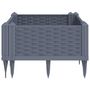 Voir la diapositive 5 : VIDAXL Jardiniere avec piquets bleu gris 42,5x42,5x28,5 cm PP
