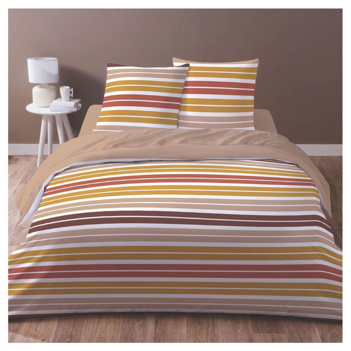 Parure housse de couette fantaisie en microfibre AKELA