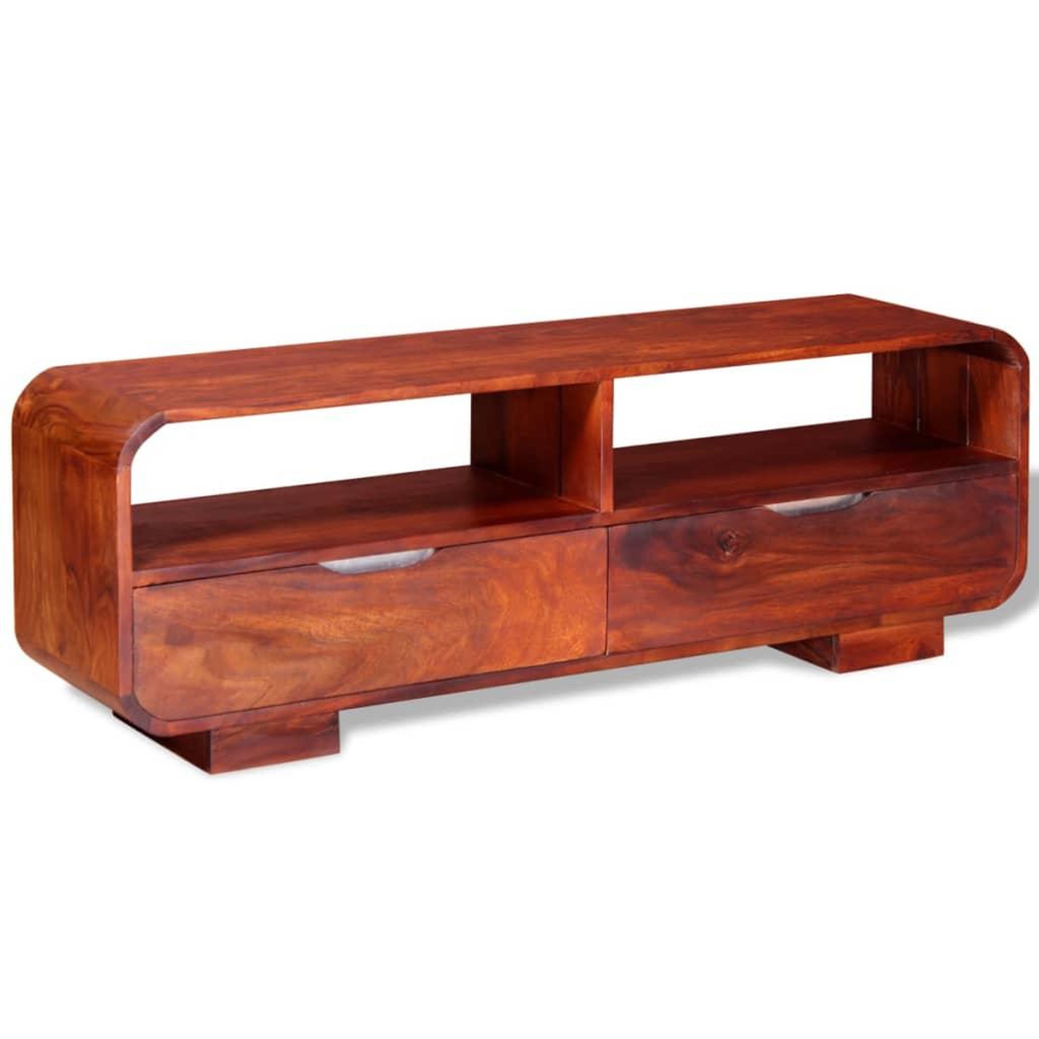 Voir la diapositive 4 : VIDAXL Meuble TV Bois massif 116x30x40 cm
