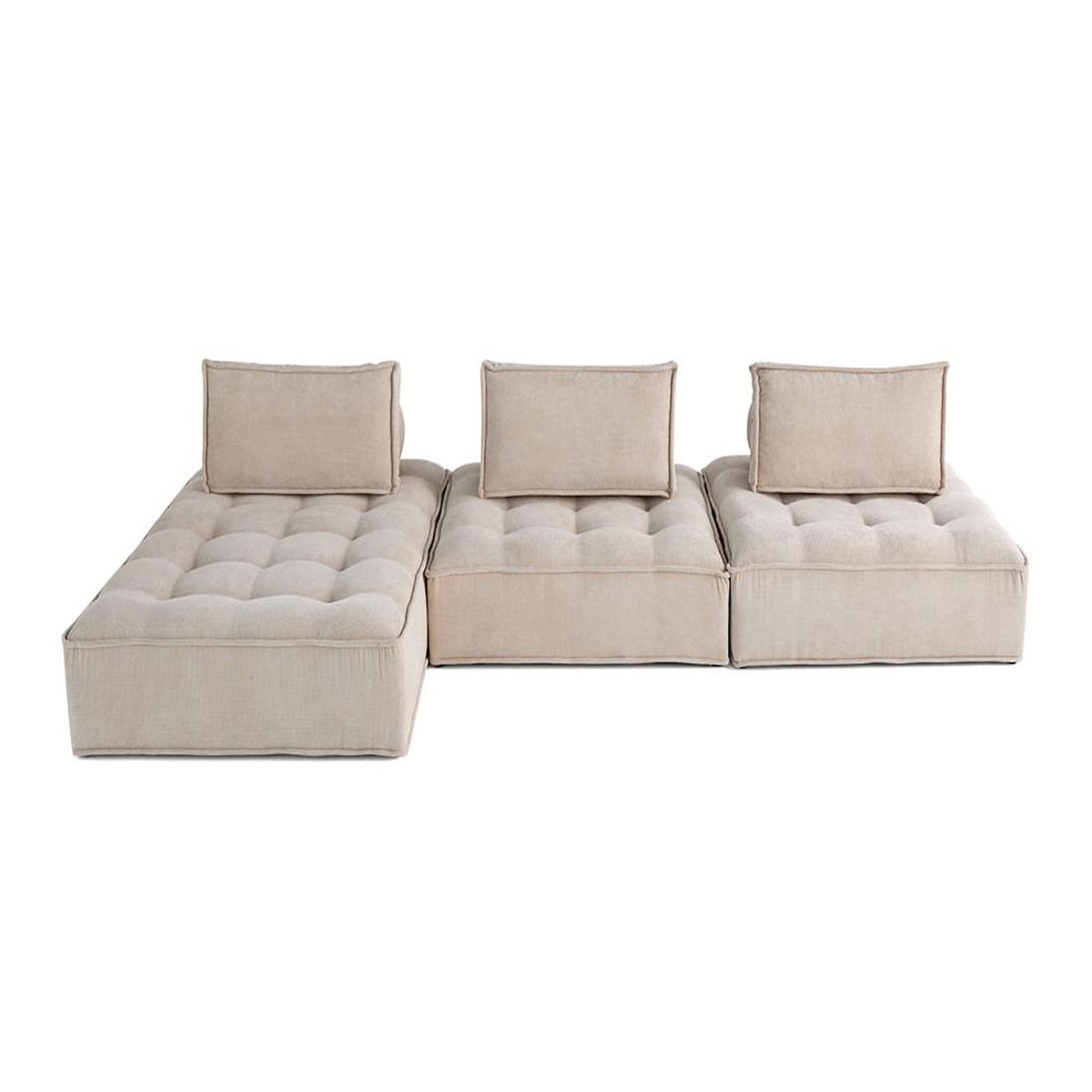 LISA DESIGN Marisol - canapé d'angle modulable 4 places - velours texturé