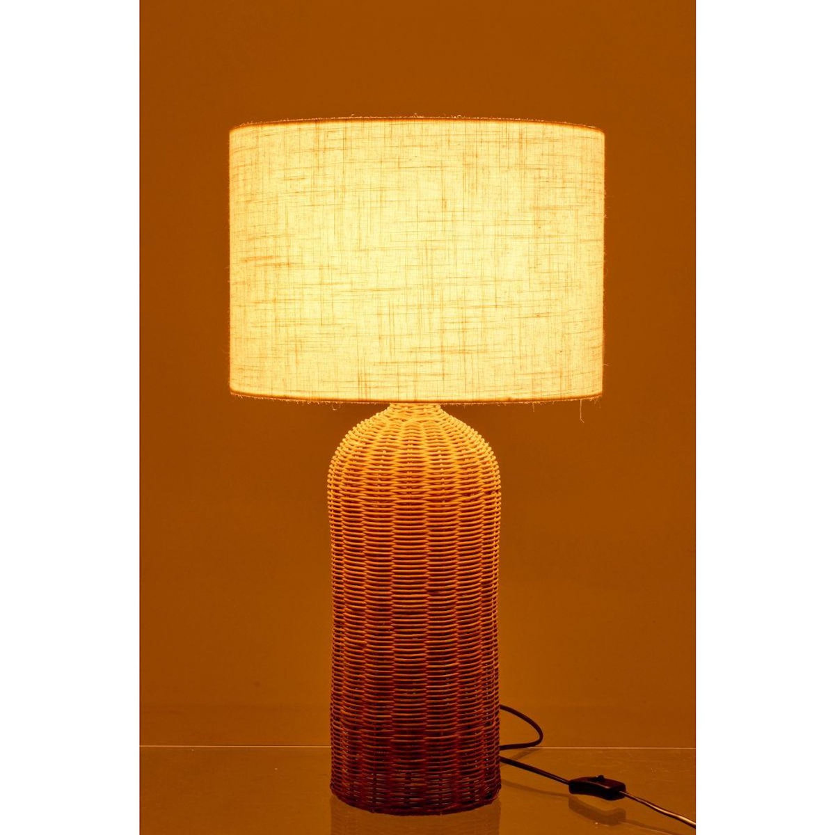 Paris Prix Lampe à Poser en Rotin  Tanisha  66cm Naturel