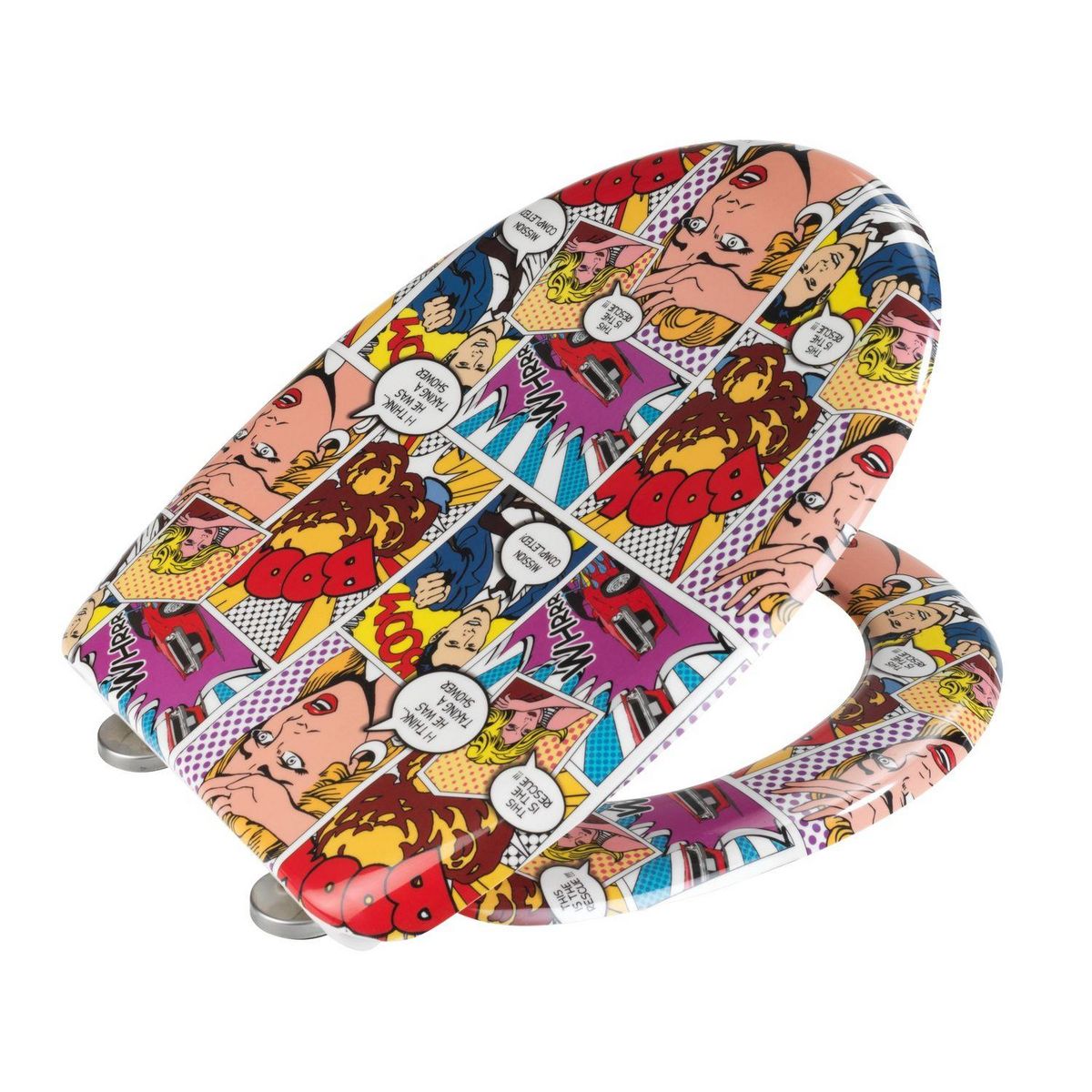 TOILINUX 2 x Abattant WC Pop-Art - Multicouleur