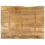 Voir la diapositive 5 : VIDAXL Dessus de table 100x80x2,5 cm bord vivant bois massif manguier