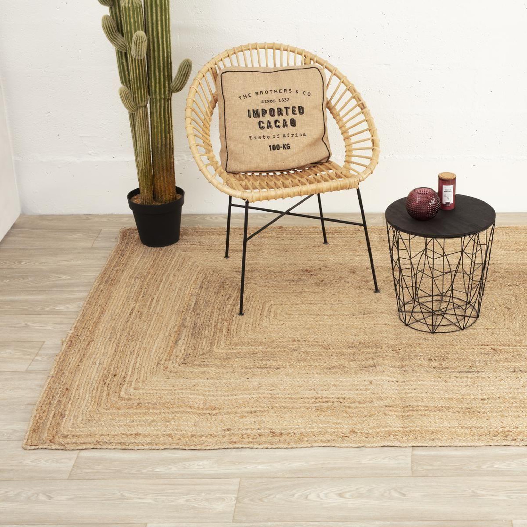Voir la diapositive 3 : ATMOSPHERA Tapis en jute  végétale  160x230cm naturel