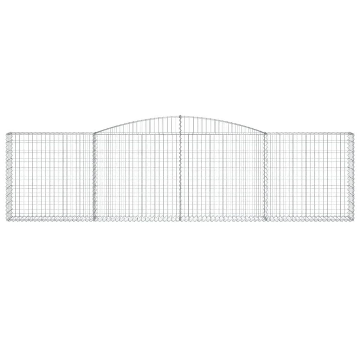 VIDAXL Panier de gabions arque 400x30x100/120 cm Fer galvanise