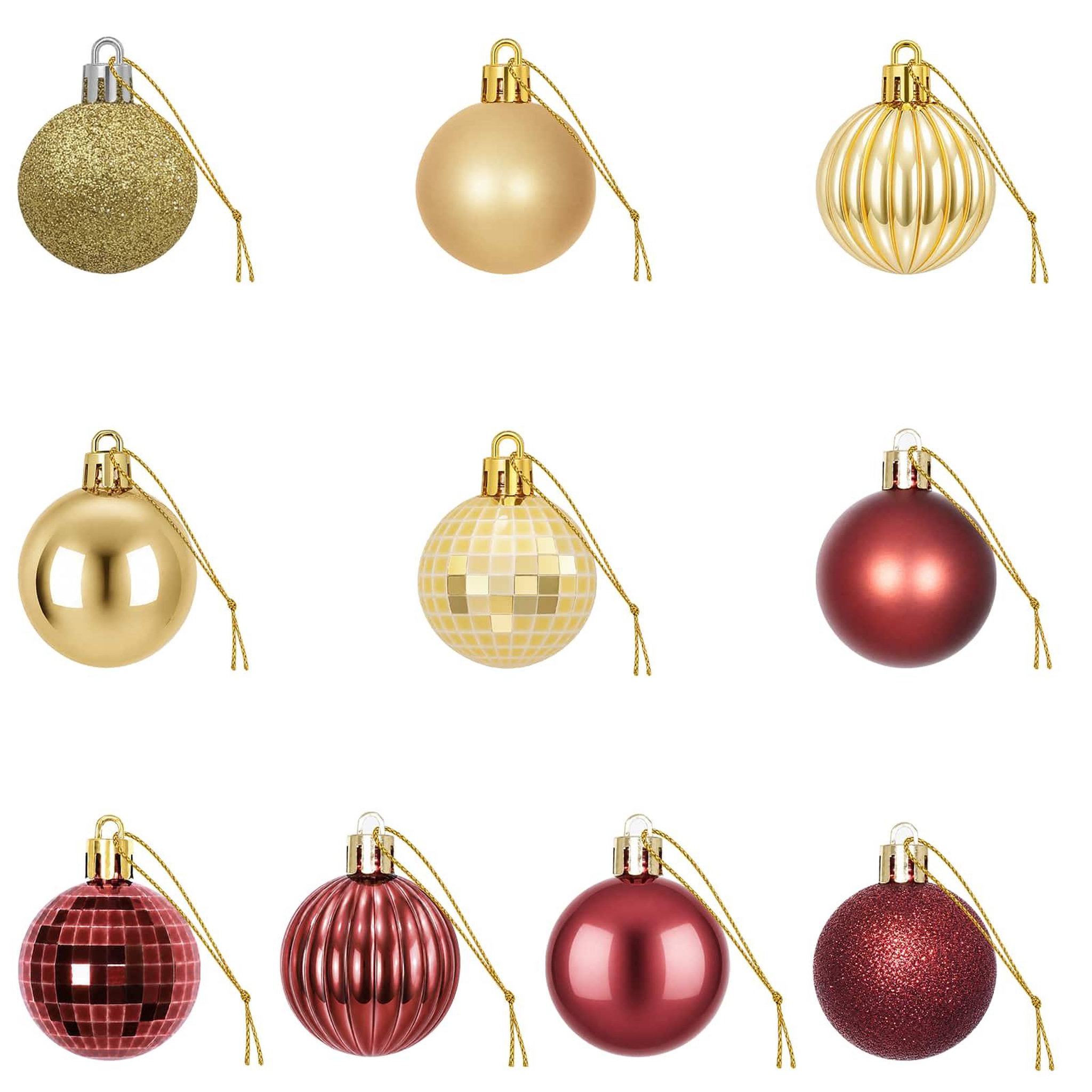 Voir la diapositive 5 : VIDAXL Ensemble de boules de Noël 100 pc Or et rouge bordeaux 4 cm