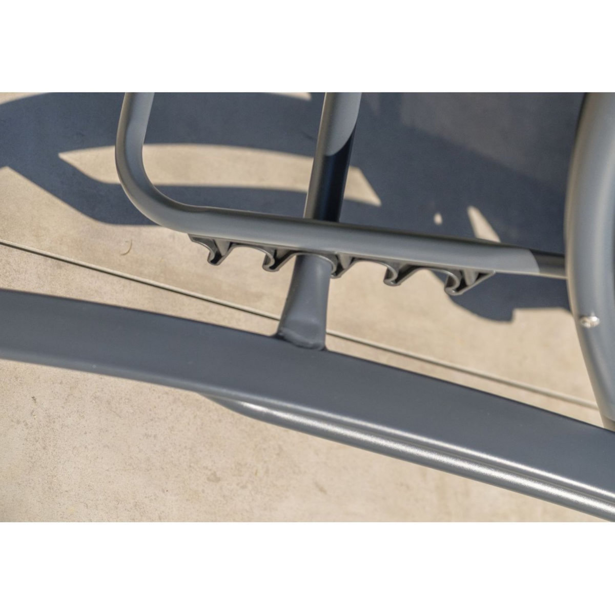 DCB GARDEN Lot de 2 bains de soleil - Aluminium et textilène - Gris