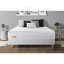 Voir la diapositive 1 : SEPTNUITS Matelas + sommier kit blanc Memo Bio Mousse à mémoire de forme Maxi épaisseur Déhoussable