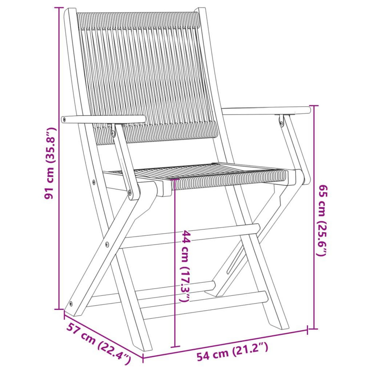 VIDAXL Chaises pliables de jardin 4 pcs gris bois d'acacia massif