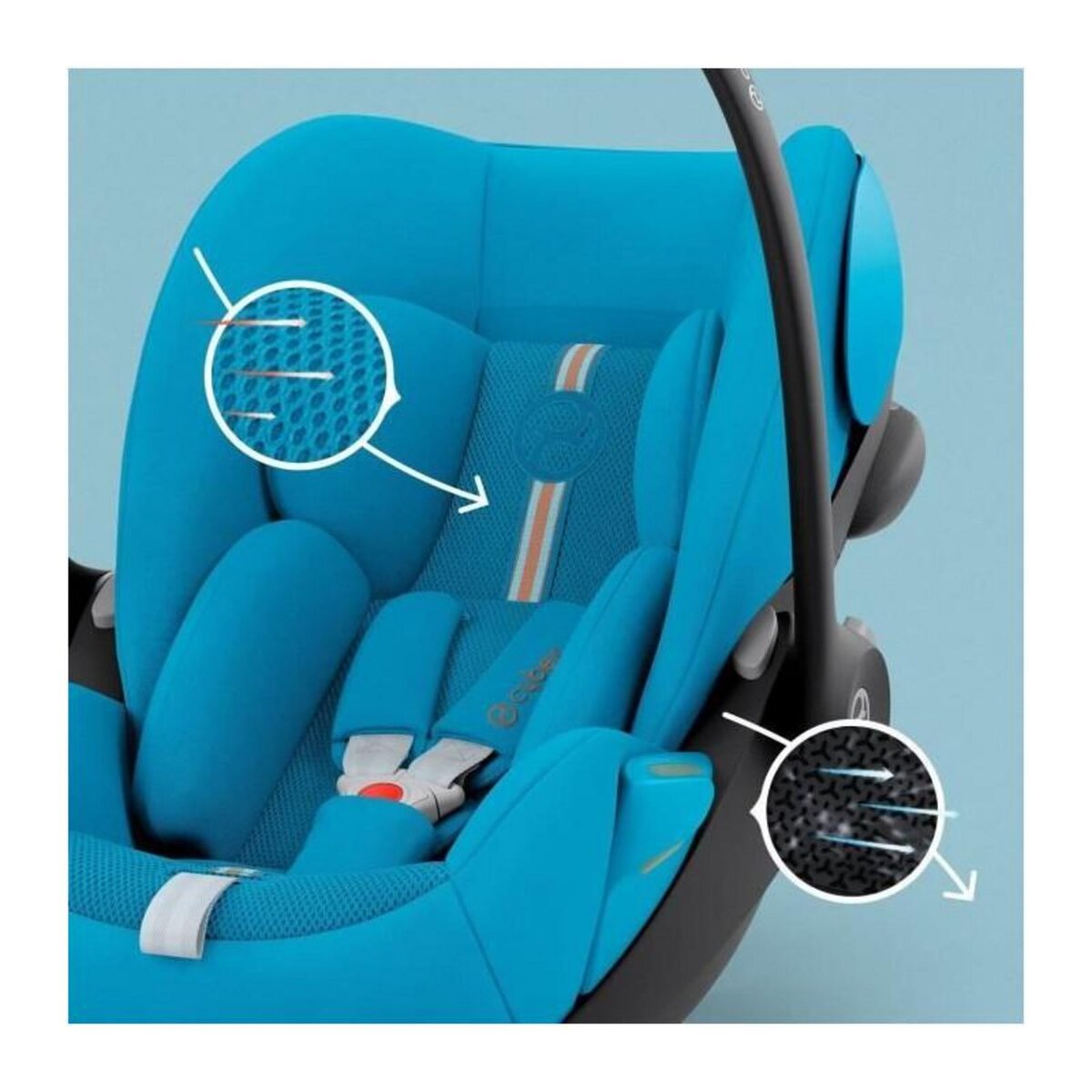 CYBEX CYBEX - Siege auto Gr0+ Cloud G i-Size - Tissu Plus - Beach Blue