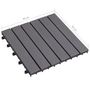 Voir la diapositive 6 : VIDAXL Carreaux de terrasse 10pcs Delavage gris 30x30 cm Acacia solide
