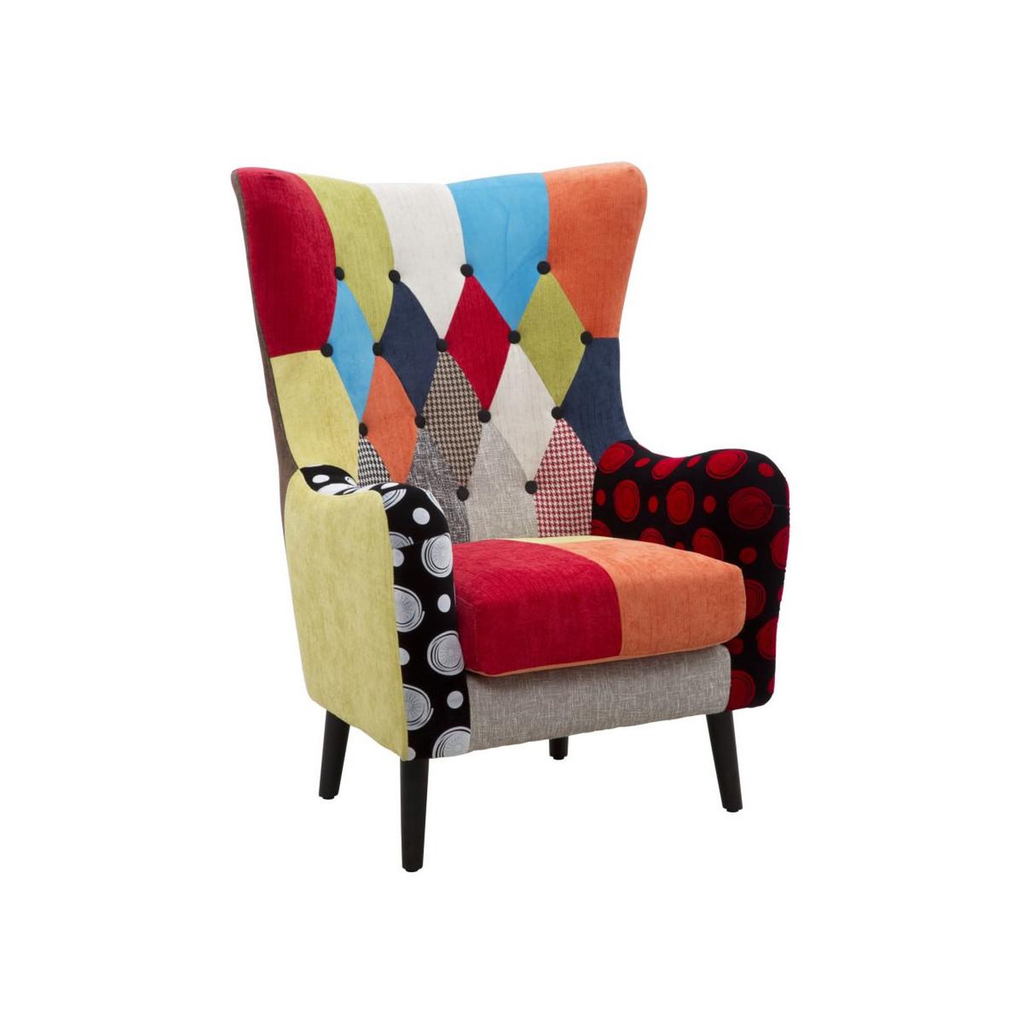 Paris Prix Fauteuil Design Patchwork  Impérial  106cm Multicolore
