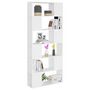 Voir la diapositive 5 : VIDAXL Bibliotheque/Separateur de piece Blanc Bois d'ingenierie