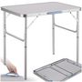 Voir la diapositive 1 : tectake Table de camping valise pliable gris