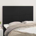 VIDAXL Tetes de lit 4 pcs Noir 72x5x78/88 cm Similicuir