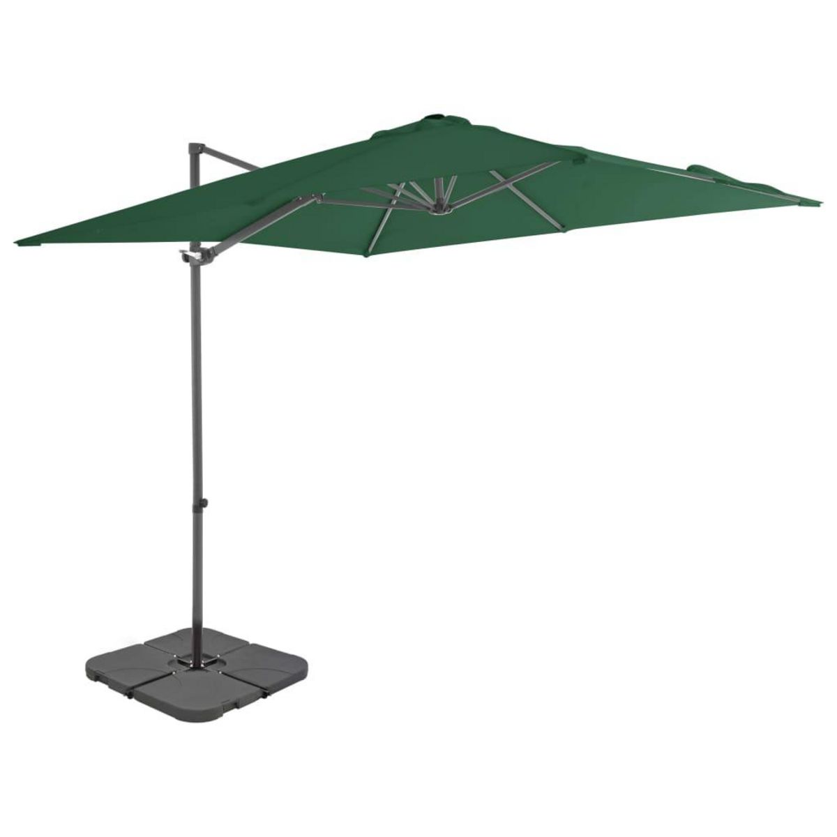 VIDAXL Parasol de jardin avec base portable vert