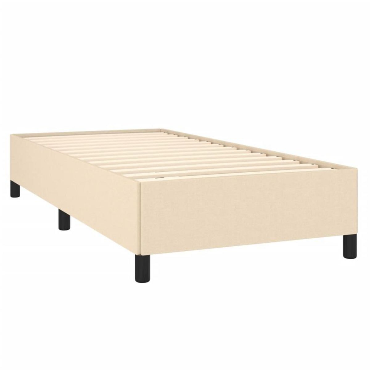 VIDAXL Cadre de lit sans matelas creme 90x190 cm tissu