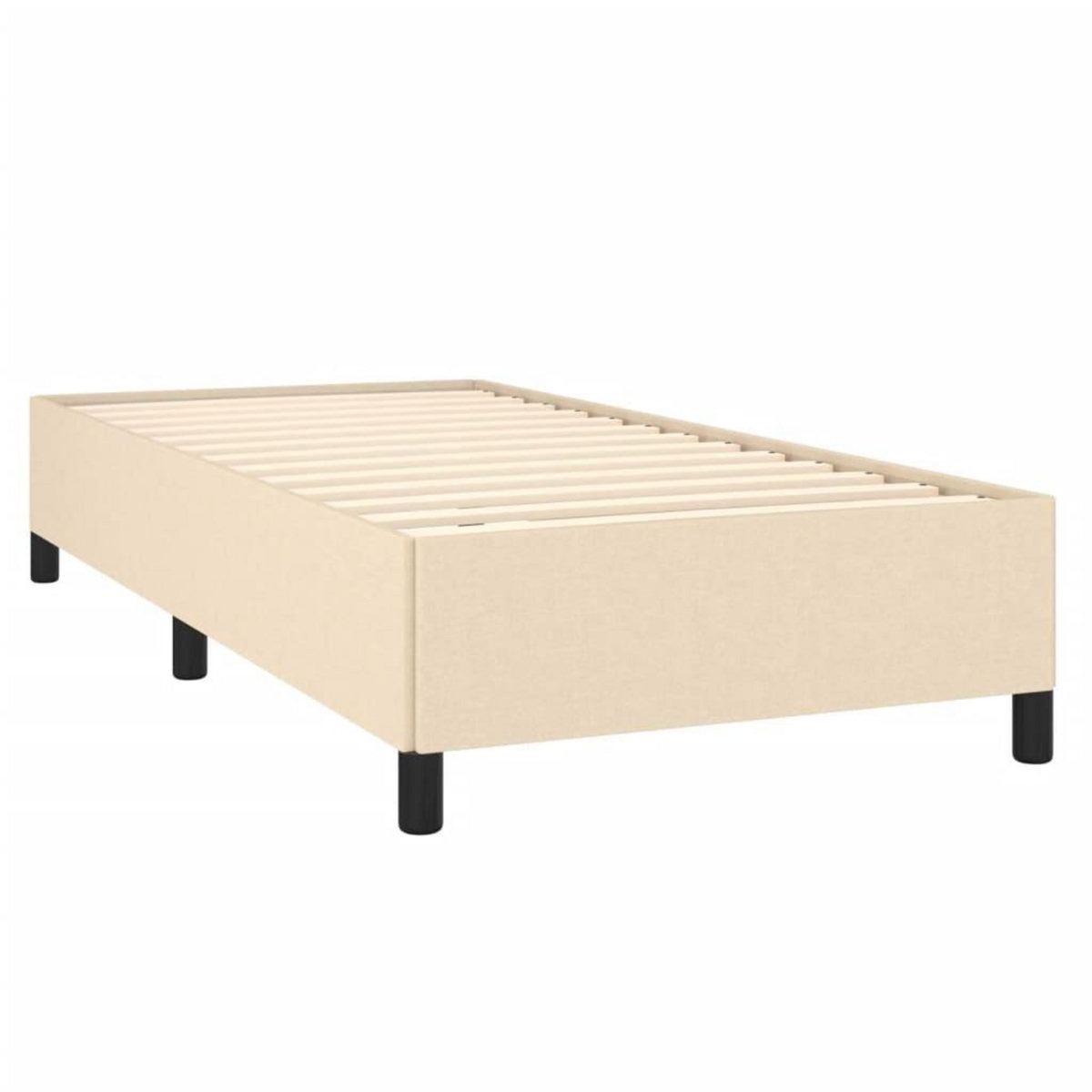 VIDAXL Cadre de lit sans matelas creme 90x190 cm tissu