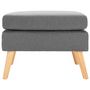Voir la diapositive 2 : VIDAXL Repose-pied Gris clair Tissu