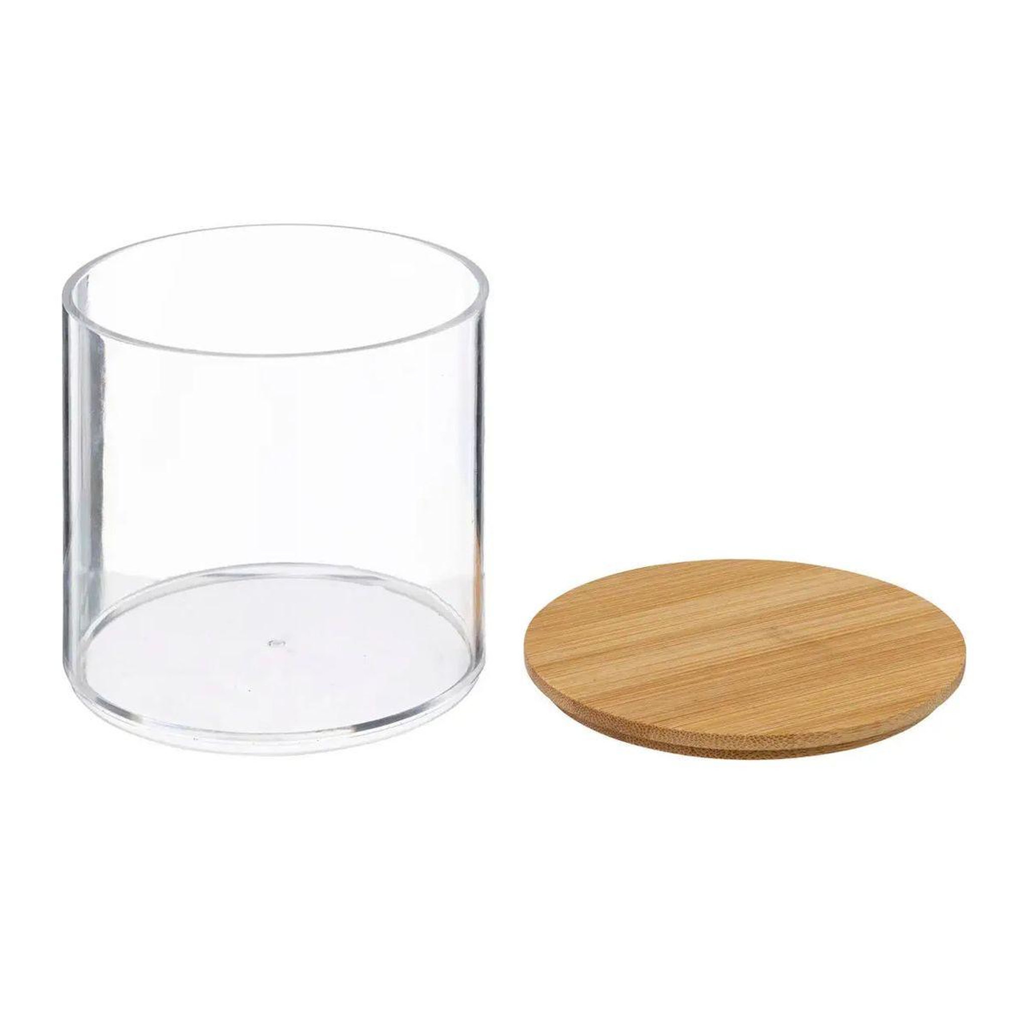 Voir la diapositive 2 : FIVE Double Distributeur Coton  Selena  18cm Transparent