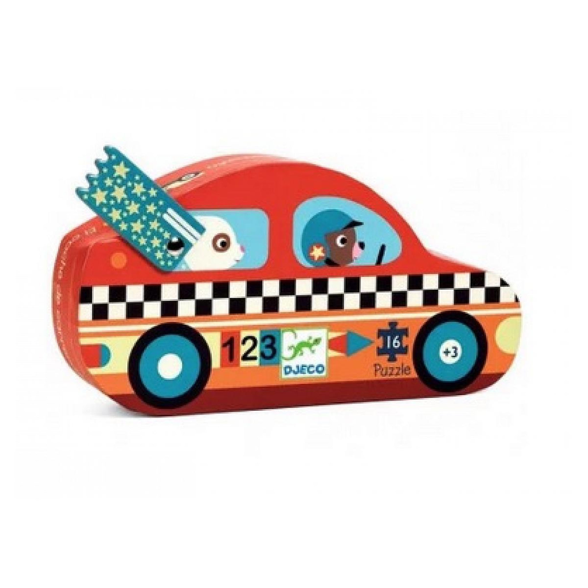 Voir la diapositive 2 : Djeco DJ07273 Puzzle 16 pcs silhouette le bolide