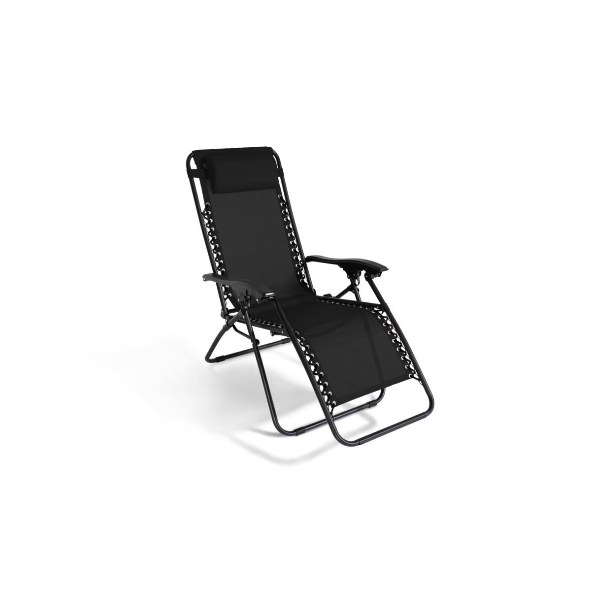 Inkazen Lot de 2 fauteuils de jardin relax noir