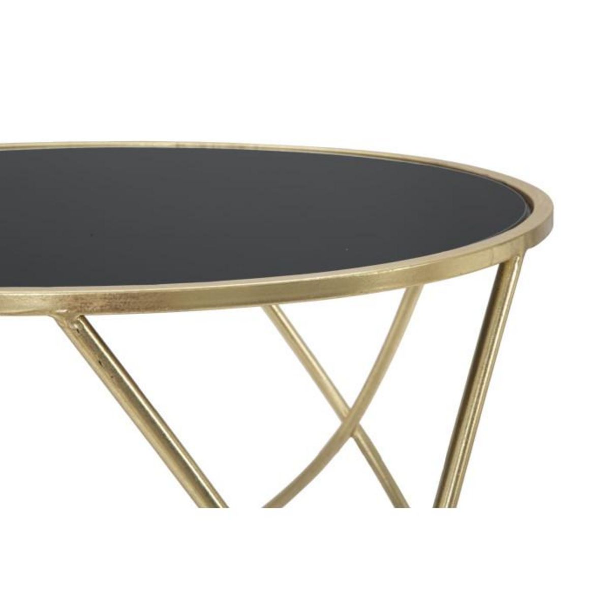 Paris Prix Table Basse Design  Ring  60cm Noir & Or