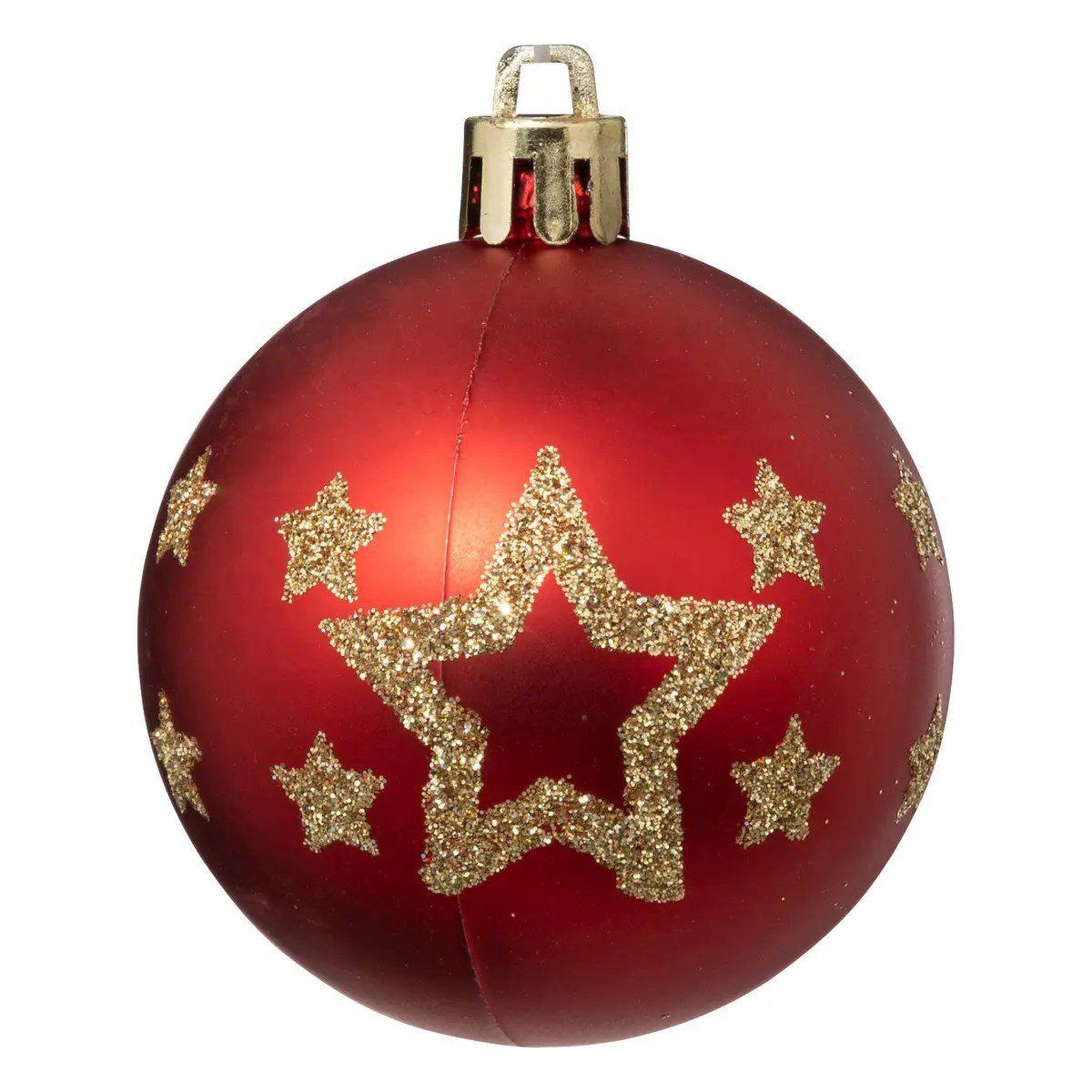 Voir la diapositive 2 : ATMOSPHERA Lot de 25 boules de noël  maison des couleurs  6cm rouge & or