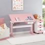 Voir la diapositive 2 : IDIMEX Bureau enfant FLEXI, en pin massif, réglable en hauteur et plateau inclinable