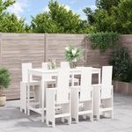 VIDAXL Ensemble de bar de jardin 7 pcs blanc bois de pin massif