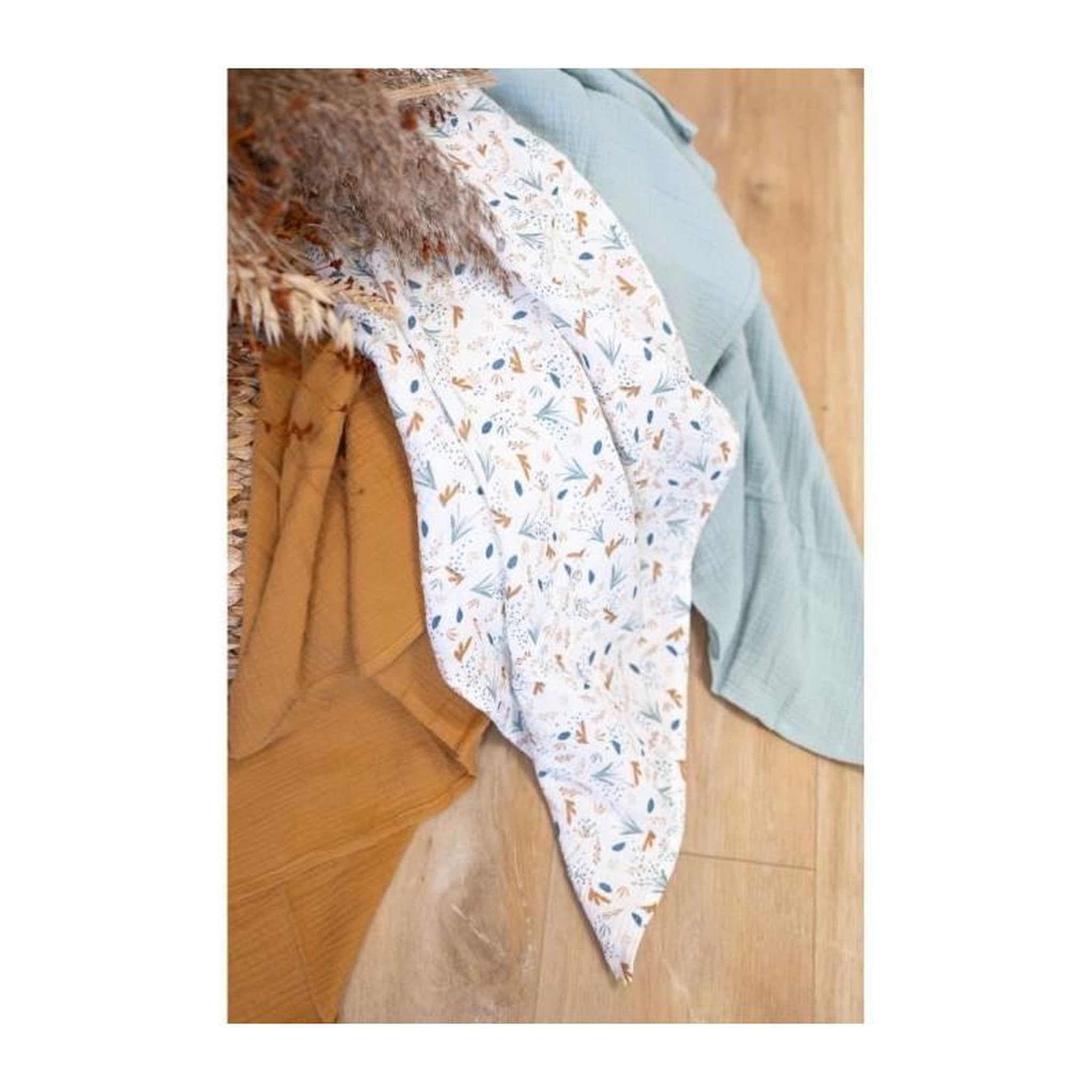 Voir la diapositive 3 : DOMIVA Maxi lange - Imprimé - 100x100 cm - Caramel
