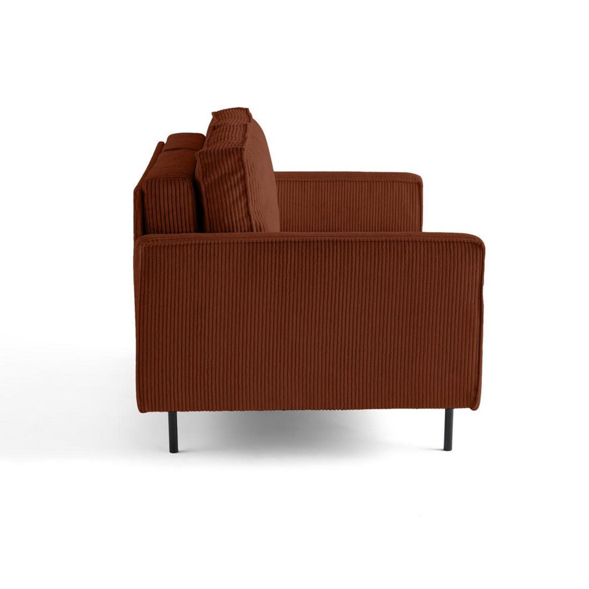 LISA DESIGN Charlie - canapé droit 2 places - en velours côtelé