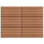 Voir la diapositive 1 : VIDAXL Dalles WPC 60x30 cm 6 pcs 1m^2 Marron