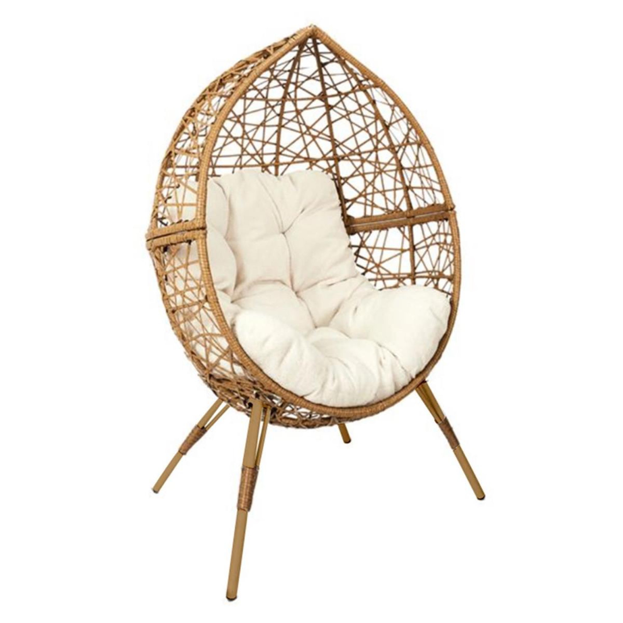 The Home Deco Factory Fauteuil design & coussin  œuf  150cm naturel