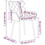Voir la diapositive 6 : VIDAXL Chaises a manger lot de 2 gris clair tissu