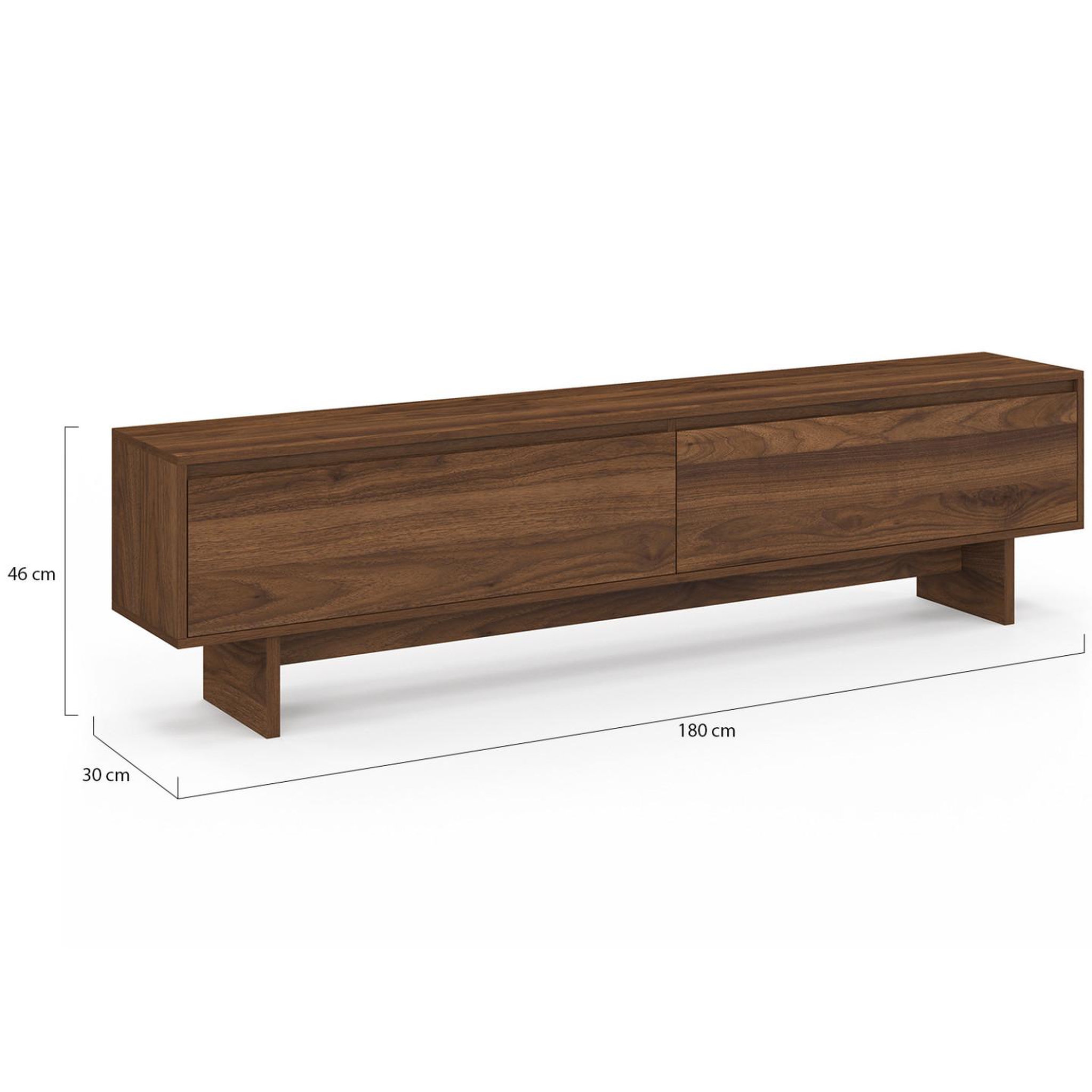 Voir la diapositive 5 : ID MARKET Meuble tv 180 cm yuri 2 portes effet noyer