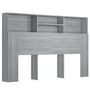 Voir la diapositive 2 : VIDAXL Armoire de tete de lit Sonoma gris 160x19x103,5 cm