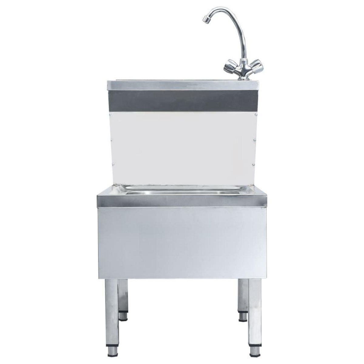 VIDAXL Lavabo commercial de lavage des mains avec robinet Inox