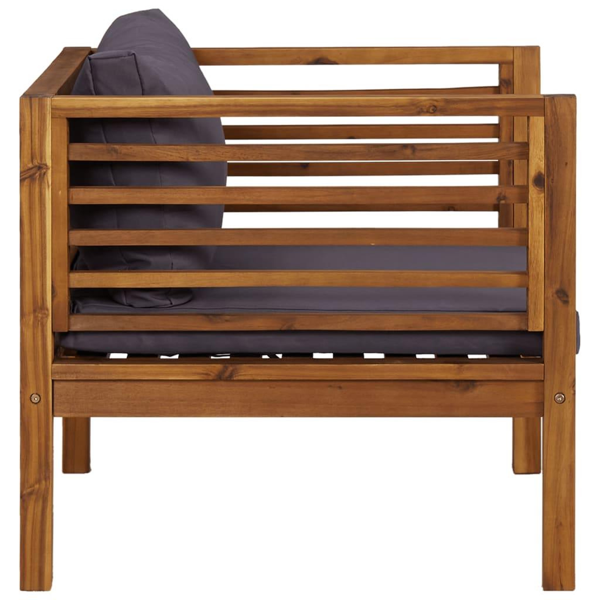 Voir la diapositive 4 : VIDAXL Chaise de jardin avec coussins gris fonce Bois d'acacia massif