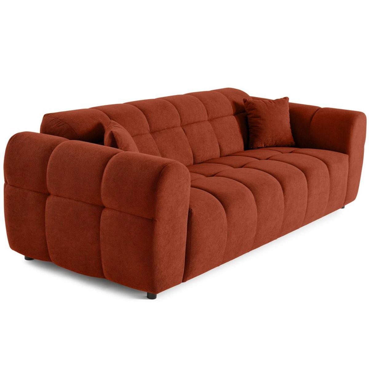 LISA DESIGN Ray - canapé droit 3 places en tissu texturé