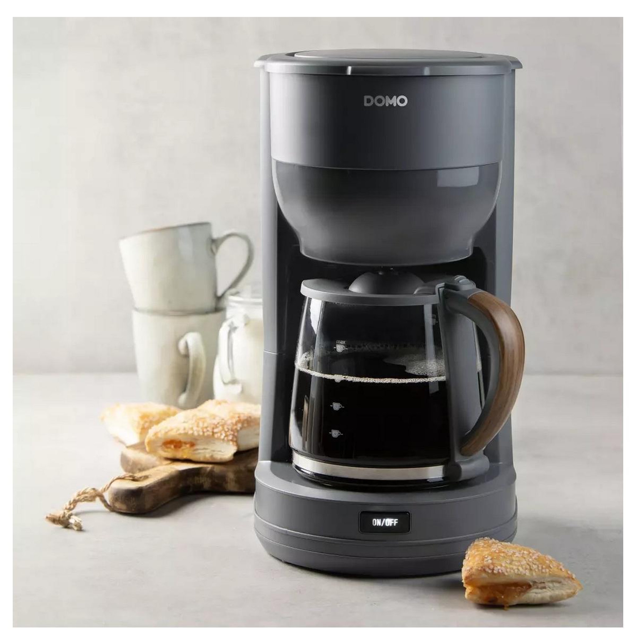 Voir la diapositive 2 : Domo Cafetière filtre 10 tasses 1000w - do754k